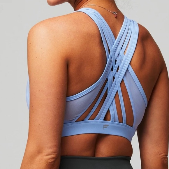 Fabletics Bali Blue Faye High Impact Sports Bra - Picture 7 of 8